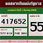 สลากกินแบ่งรัฐบาล 1 มีนาคม 2566